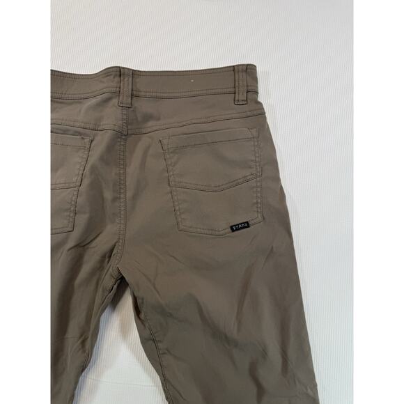 prAna Stretch Nylon Pants Mens 32x30 Brown Outdoor Hiking Casual - Picture 3 of 9